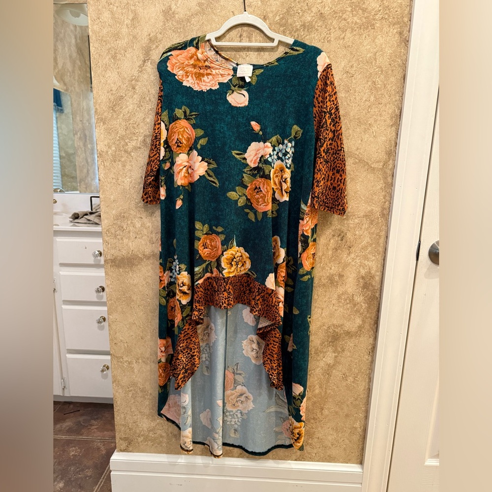 Floral and Leopard Print Tunic